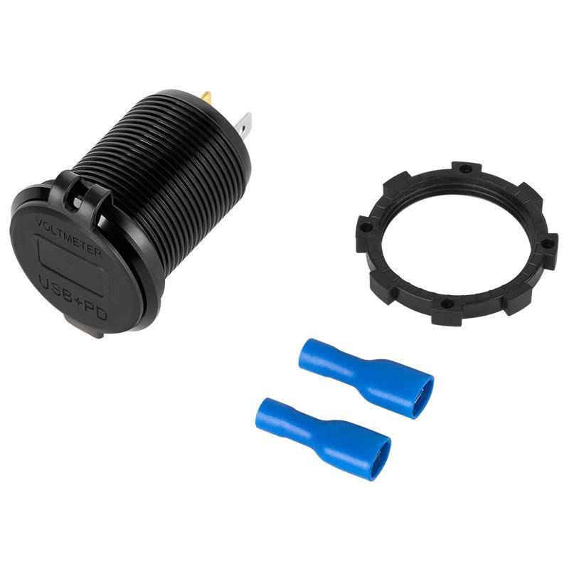 mufa montaj incarcare usb pd type c si usb qc 30 48w peiying py chr0006 1