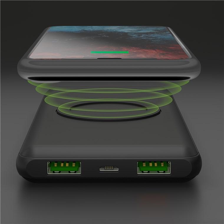 power bank acumulator extern wireless 10000mah usb type c pd qc30 fast charger goobay 11