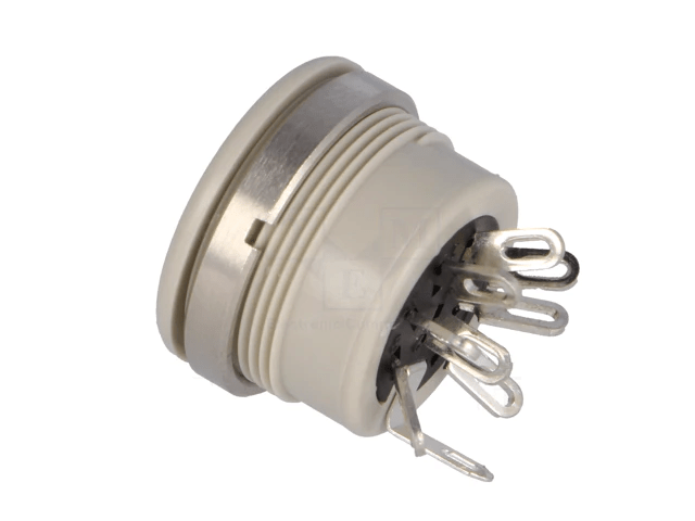 soclu din 8 pini mama 262 grade lipire cu piulita din spate montare pe panou hirschmann 930537517 mab 8100 s 1