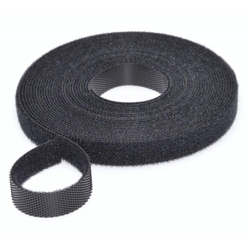 velcro banda textila cu arici 1cm x 5m negru 1