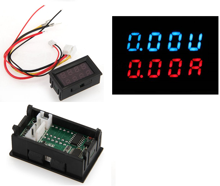 voltmetru si ampermetru 0 10a rosu dc 4 30v volt amp 10a 1