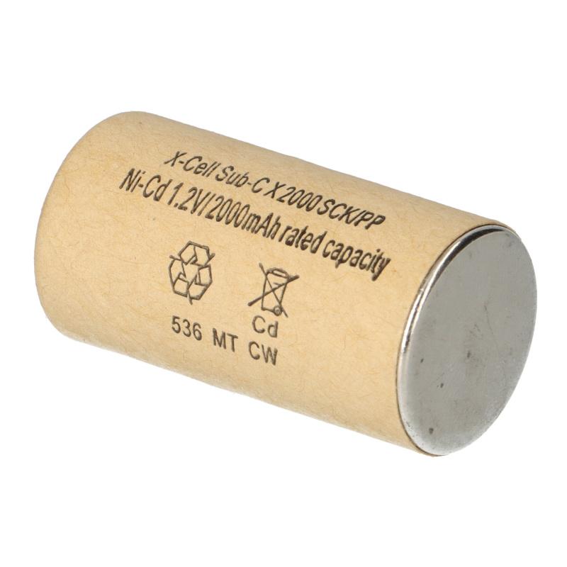 acumulator industrial plat ni cd 2000mah 23x43mm x cell sub c x2000 sck pp 3
