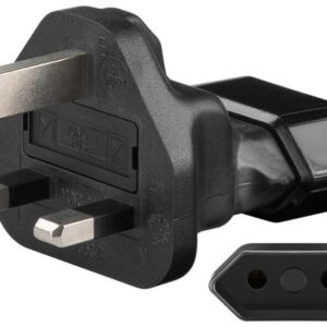 adaptor de retea europa euro mama uk marea britanie tata 3a negru goobay 95303