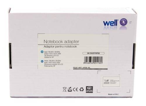 alimentator pentru laptop hp 195v 462a 90w mufa 45x30mm well 2