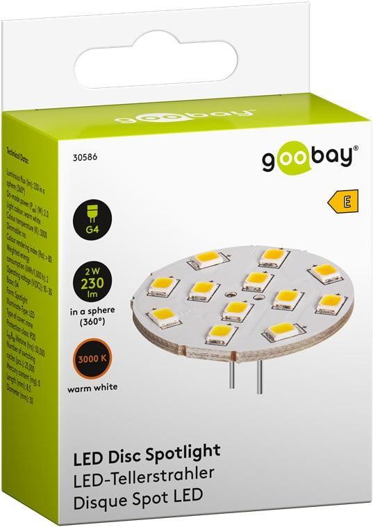 bec led g4 123 2w 12v alb cald 3000k 230lm goobay 30586 1