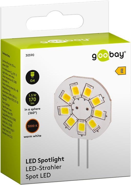 bec led g4 15w 12v alb cald 3000k 150lm goobay 30590 2