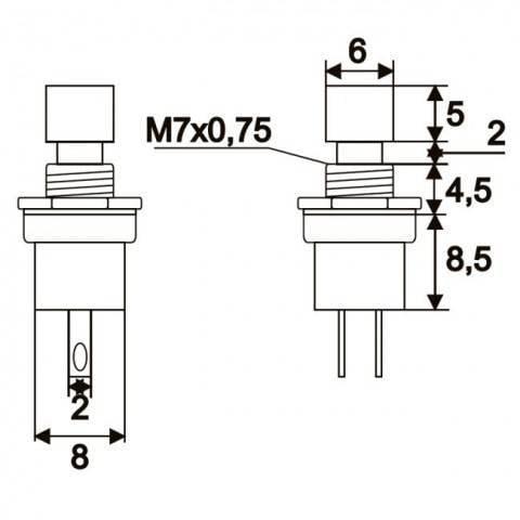 buton 1 circuit 15a 250v off on fara retinere negru 1