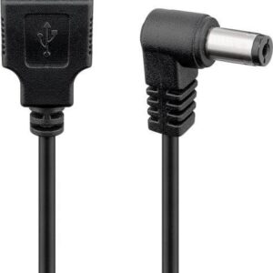 cablu usb dc 55 x 21 mm 90 grade 1m negru goobay 55158