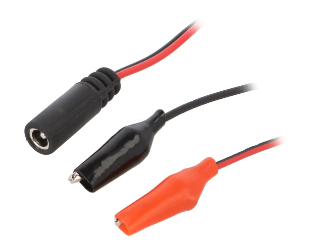 conexiune adaptor 55x21mm mama iesire clema crocodil izolata 30cm cellevia power cable 1 cl