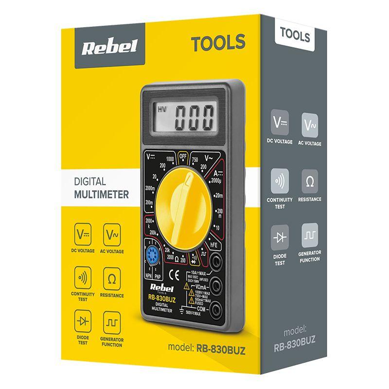 multimetru universal cu buzzer rb 830buz rebel 3