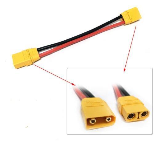 set prelugitor mufa xt60 tata mama cu cablu siliconic 12awg 20cm max 30a 500v 2