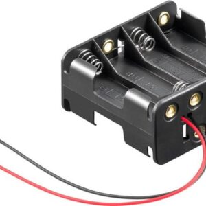 suport baterii 8x aa 58x63x287 mm cu fire terminale 15cm goobay 81218