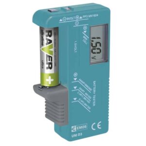 tester baterie cu display digital aaa aa c d 9 v buton 15v vuni d3 n0322 emos