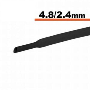 tub termocontractibil negru 48mm 24mm 05m