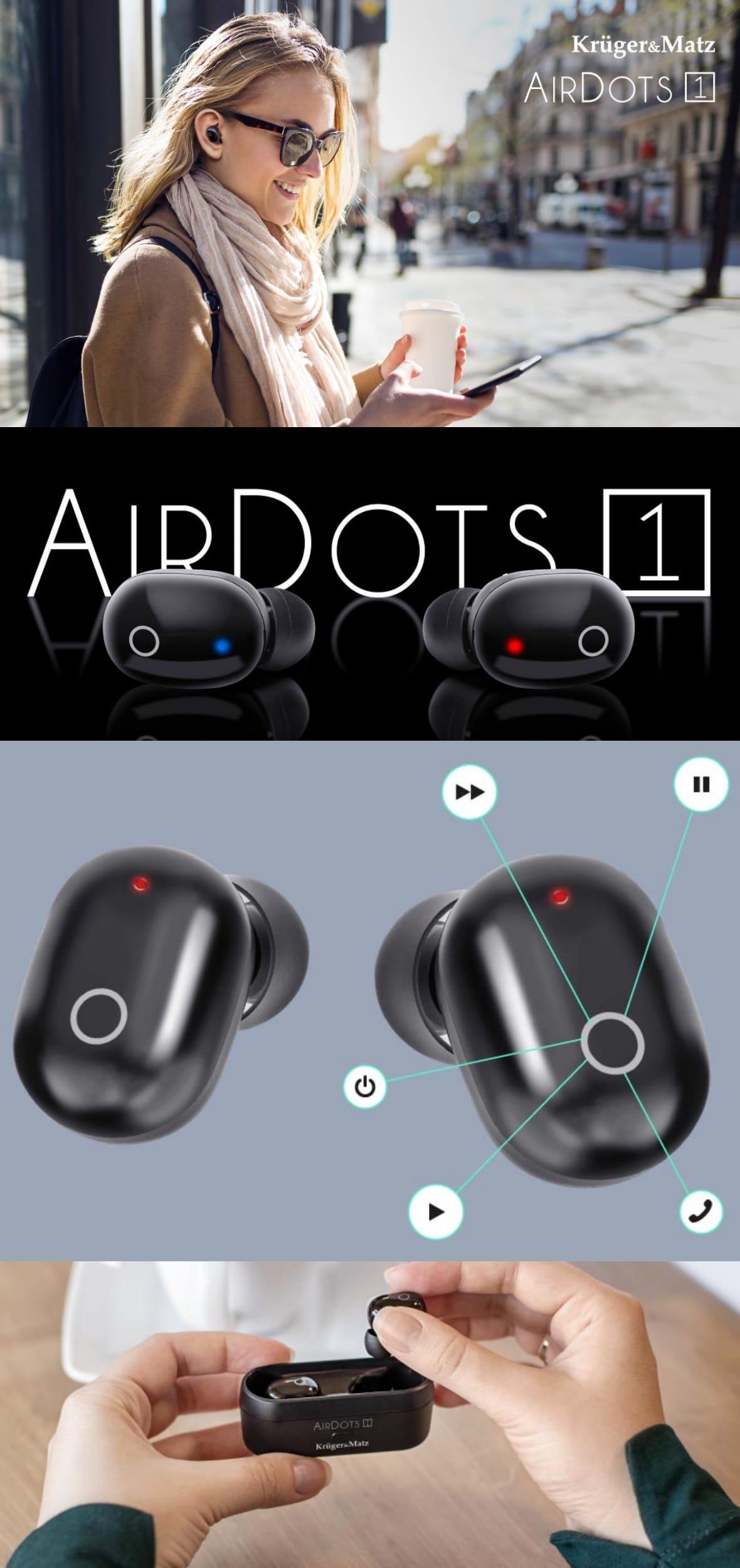 Casti Wireless Tws Air Dots 1 Kruger&matz