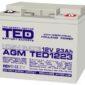 Acumulator 12V 23A AGM VRLA High Rate 181x76x167mm M5 TED Battery Expert Holland TED1223HRM5