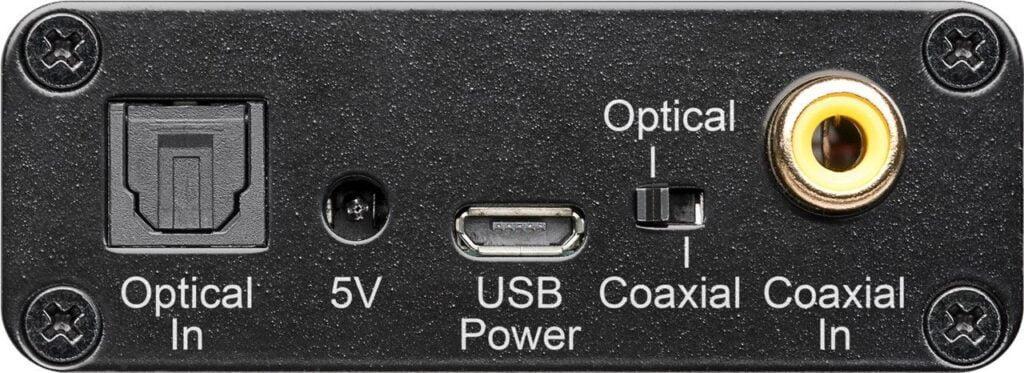 adaptor audio digital la analog toslink la 2x rca jack 35 mm goobay 1