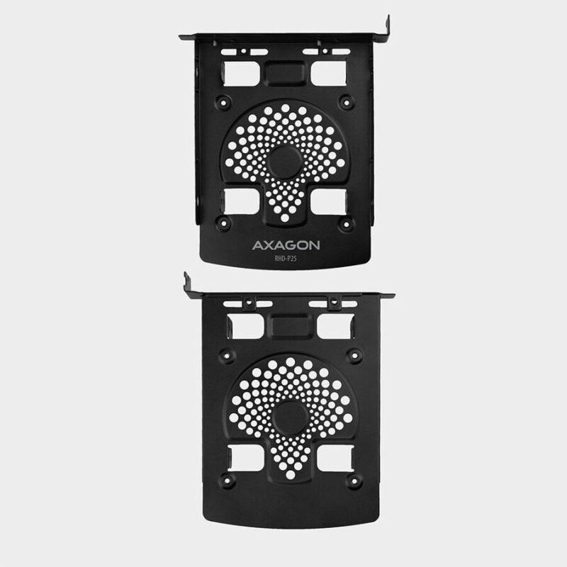 adaptor montare 2x hdd ssd 25 hdd in slot 35 sau pci negru axagon rhd p25 2