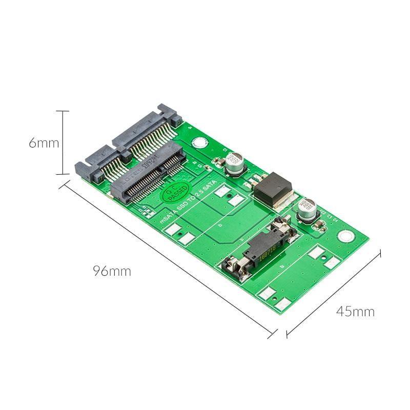 adaptor msata sata verde orico s22ptms 3