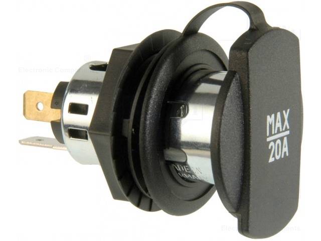 adaptor mufa mama bricheta auto x1 20a 1224vdc pro car 68140800