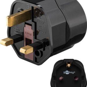 adaptor priza schuko la uk anglia negru goobay