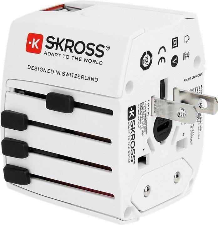 adaptor priza skross universal cu 2 porturi usb 2