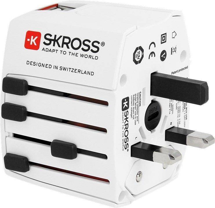 adaptor priza skross universal cu 2 porturi usb 4
