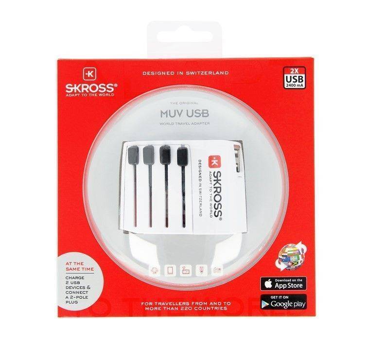 adaptor priza skross universal cu 2 porturi usb 6