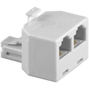 adaptor rj11 tata la 2x rj11 mama alb goobay