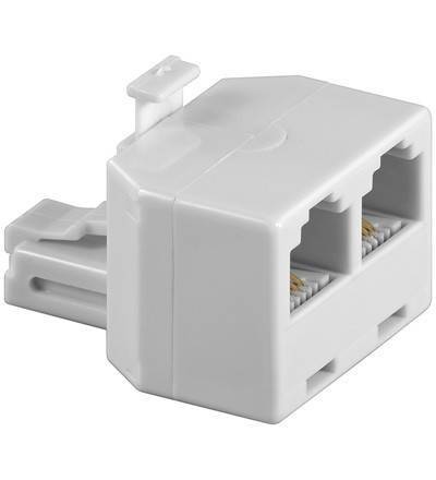 adaptor rj11 tata la 2x rj11 mama alb goobay