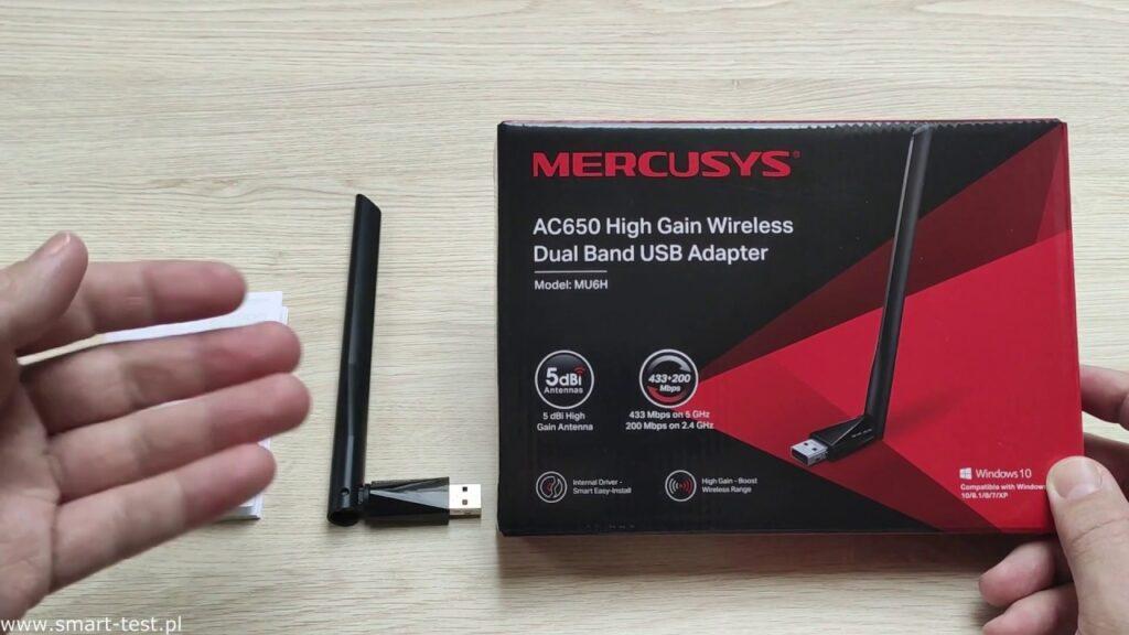 adaptor usb wireless ac650 antena externa mercusys 3