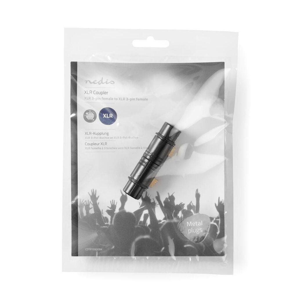 adaptor xlr 3 pin mama xlr 3 pin mama negru nedis 3