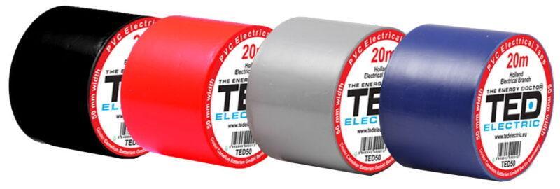 banda electroizolatoare ted 50mm x 20metri neagra