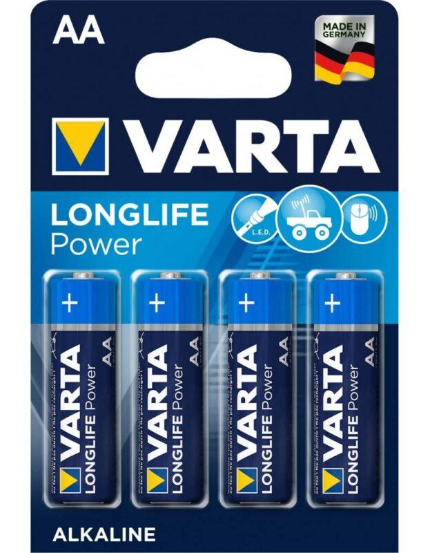 baterii alcaline lr06 aa varta longlife power 4buc blister