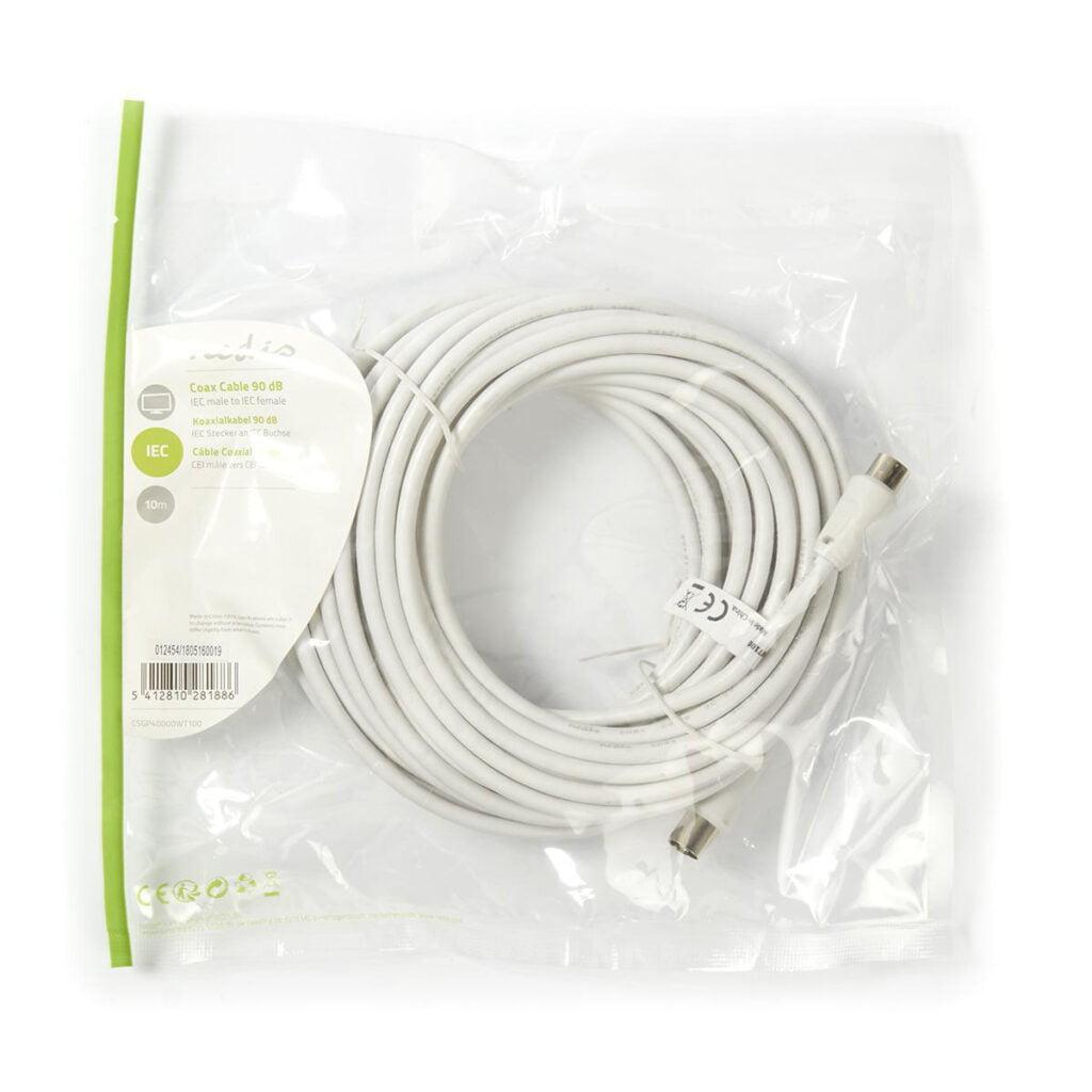 cablu 10m coaxial tata coaxial mama alb nedis 2