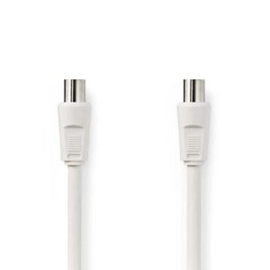 cablu 10m coaxial tata coaxial mama alb nedis