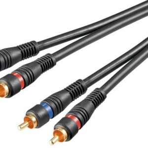 cablu 2x rca 2m ofc cupru dublu ecranat goobay