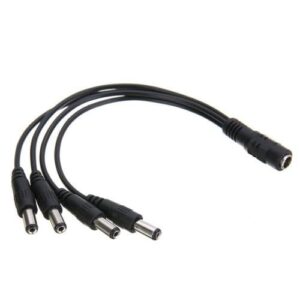 cablu adaptor cu mufa dc 21x55 mm 1x mama la 4x tata pentru camere supraveghere