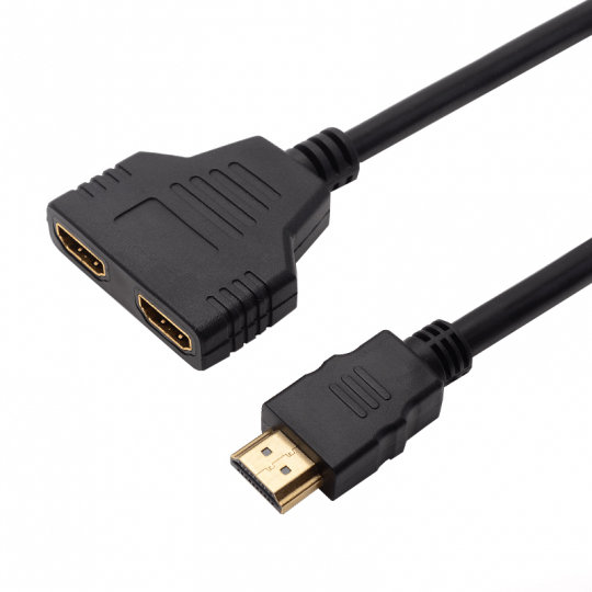 cablu adaptor hdmi la 2x hdmi aurit spitter 3