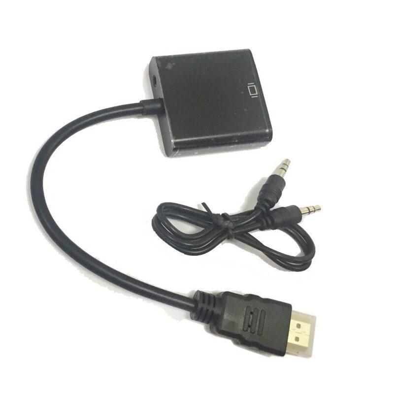 cablu adaptor hdmi la vga 35 mm jack audio 20cm 1