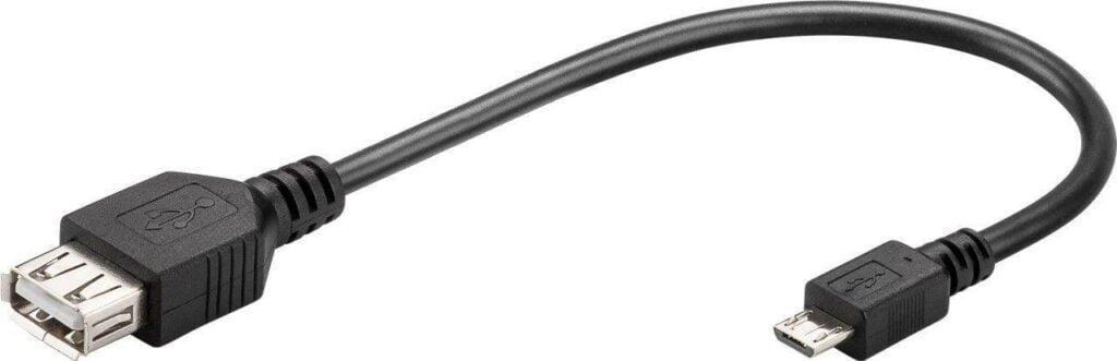 cablu adaptor otg micro usb tata usb mama 20cm goobay 1