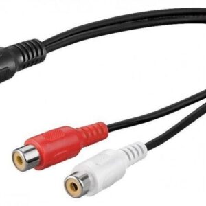 cablu adaptor rca tata la 2x rca mama 02m goobay