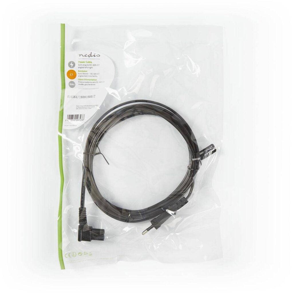 cablu alimentare casetofon tv cotit 5m nedis 2