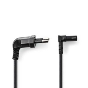 cablu alimentare euro cotit tata 2 pini iec 320 c7 cotit 3m nedis