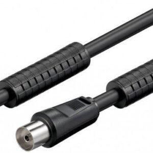 cablu antena coaxial tata coaxial mama 5m negru goobay