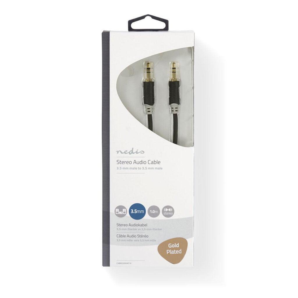 cablu audio jack stereo 35 mm tata 35 mm tata 1m nedis 2