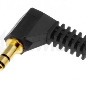 cablu aurit jack 35 mm 3 pini mufa in unghi tata tata 08m negru 4carmedia