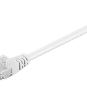 cablu cat5e 2m utp 2x rj45 patchcord cca neecranat alb goobay