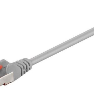 cablu cat6 pimf sftp 15m 2x rj45cupru ecranat gri goobay