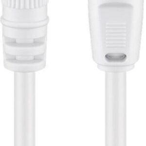 cablu conexiune antena sat 5m f tata coaxial tata alb goobay